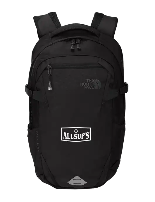 North Face Fall Line Black Heather Backpack w/ALLSUP'S Logo