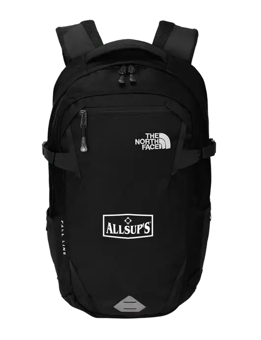 North Face Fall Line Black Backpack w/ALLSUP'S Logo