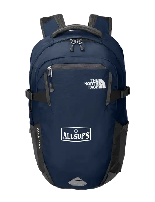 North Face Fall Line Navy and Dark Grey Backpack w/ALLSUP'S Logo