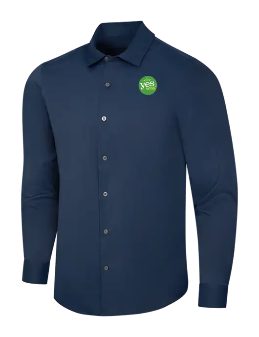 Navy City Stretch Shirt w/Yesway Logo