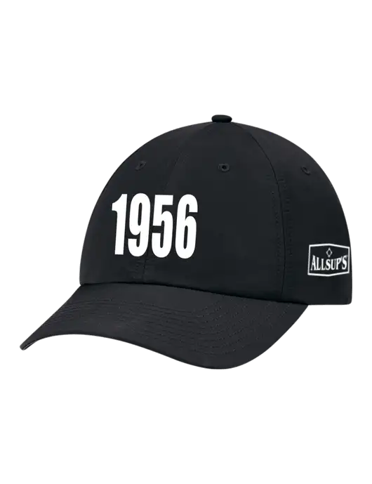 Richardson Relaxed Performance Lite Black Cap w/1956 Puff Logo, ALLSUP'S Logo