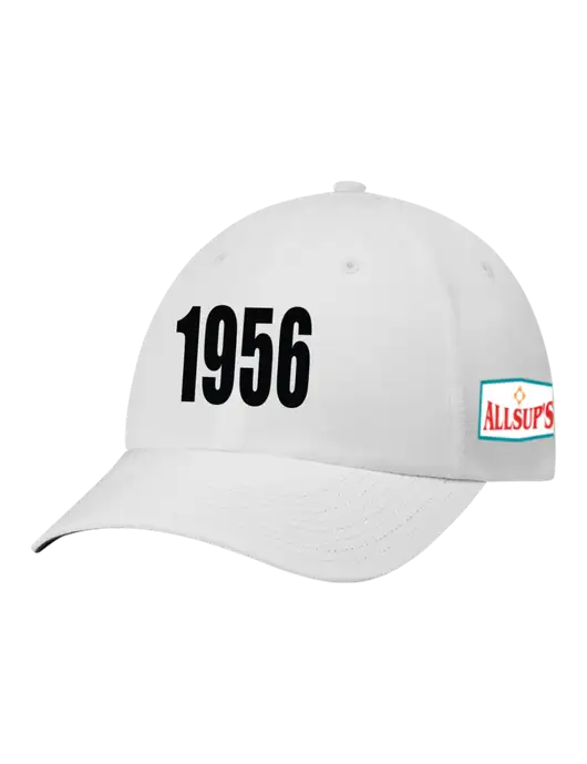 Richardson Relaxed Performance Lite White Cap w/1956 Puff Logo, ALLSUP'S Logo