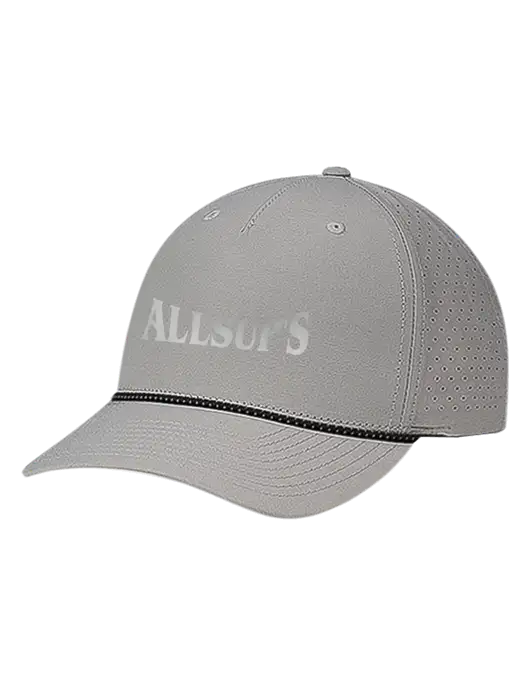 Richardson Laser Perf Performance Light Grey/Black-Grey Rope Cap w/ALLSUP'S Reflective Silver Brick Logo