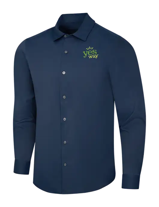 Navy City Stretch Shirt w/Yesway Logo