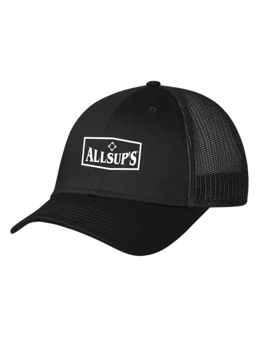 Black Mesh Trucker Cap Snap Back w/ALLSUP'S Logo