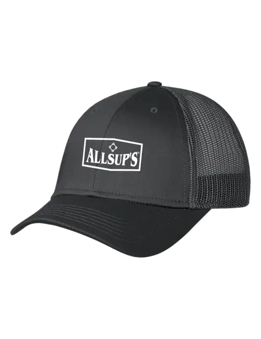Charcoal Mesh Trucker Cap Snap Back w/ALLSUP'S Logo