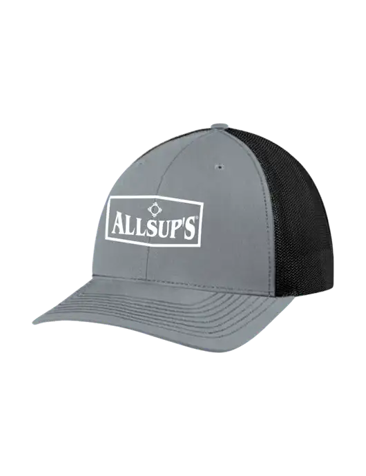 Richardson Adjustable Snapback Original 112 Trucker Cap Heather Grey w/Black Mesh w/ALLSUP'S Logo