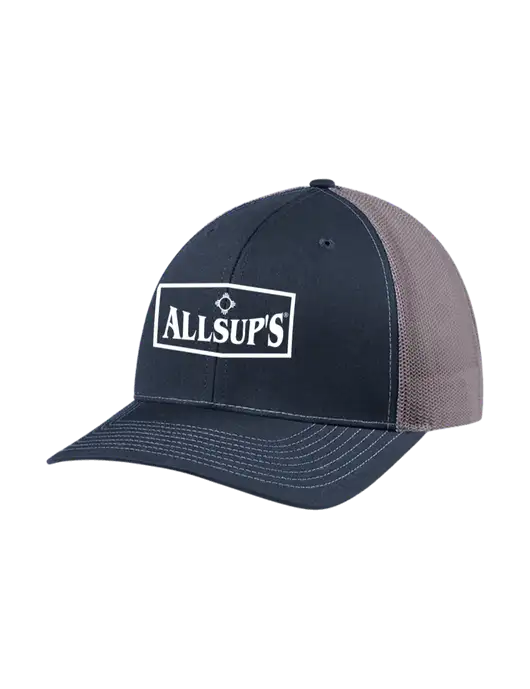 Richardson Adjustable Snapback Original 112 Trucker Cap Navy w/Charcoal Mesh w/ALLSUP'S Logo
