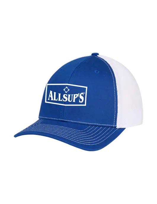 Richardson Adjustable Snapback Original 112 Trucker Cap Royal w/White Mesh w/ALLSUP'S Logo