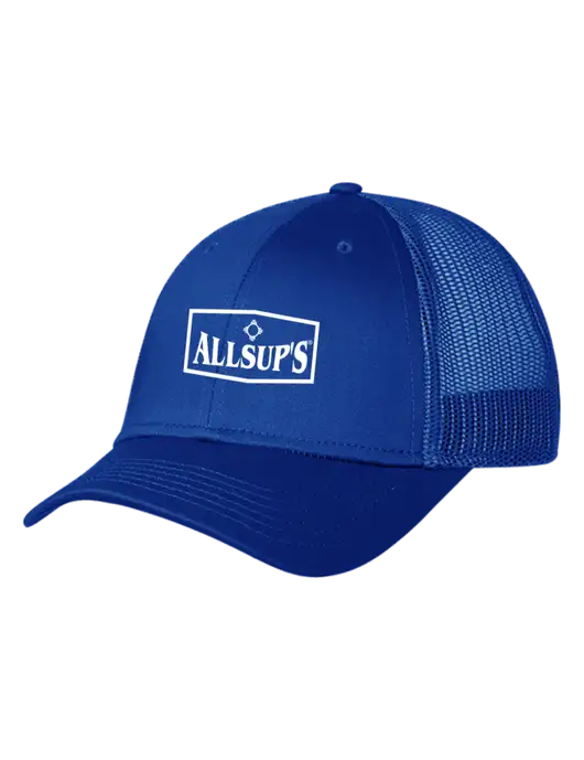 Royal Mesh Trucker Cap Snap Back w/ALLSUP'S Logo