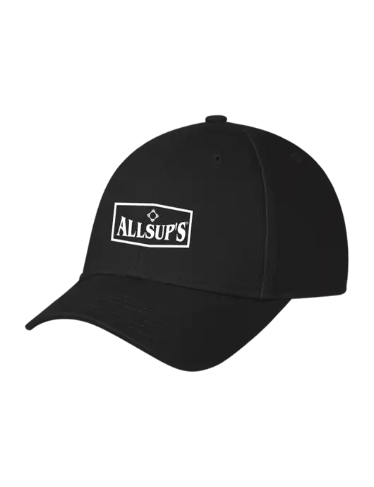 Black Structured Cap Hook & Loop w/ALLSUP'S Logo