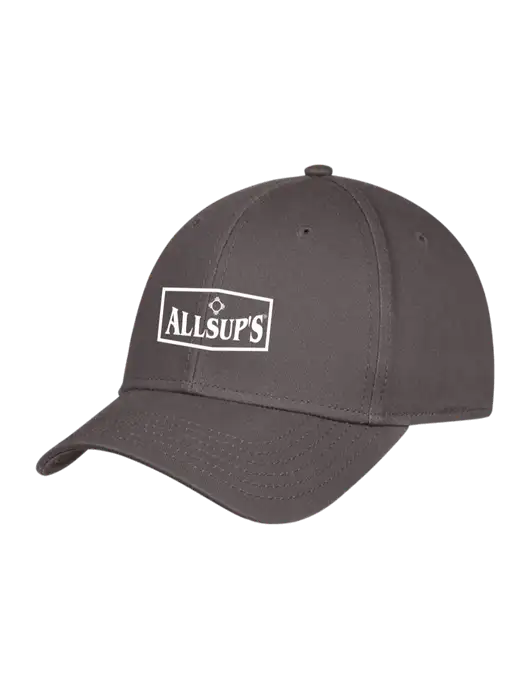 Charcoal Structured Cap Hook & Loop w/ALLSUP'S Logo