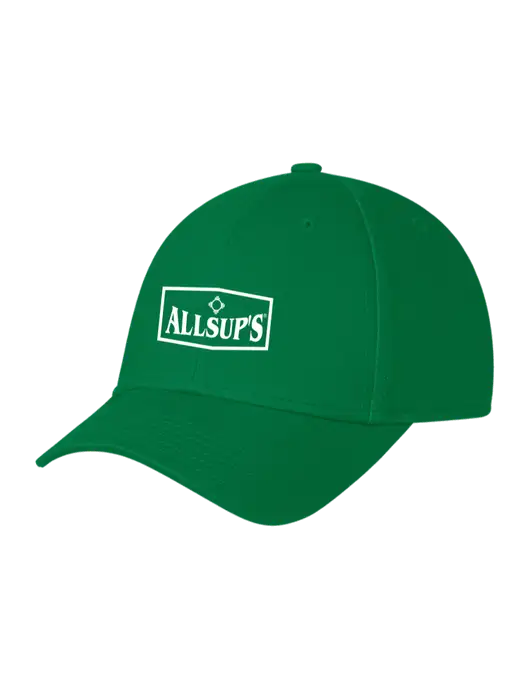 Kelly Green Structured Cap Hook & Loop w/ALLSUP'S Logo