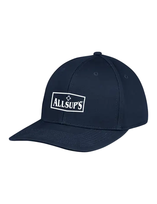 Premium Modern Structured Twill Navy Snapback Cap w/ALLSUP'S Logo
