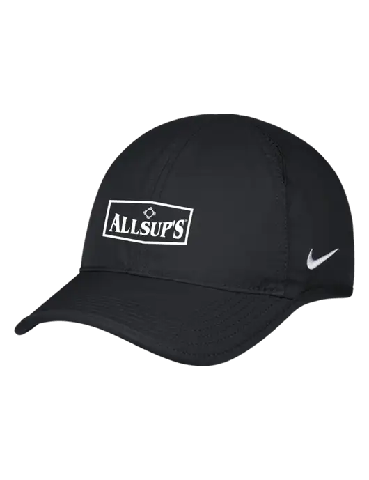 Nike Black Featherlight Cap w/ALLSUP'S Logo