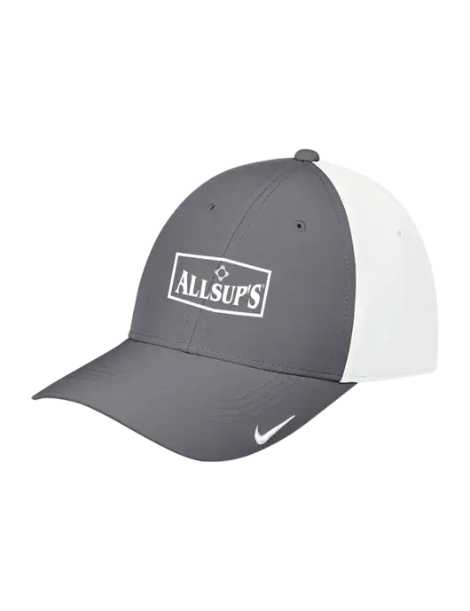 Nike Dark Grey/White Dri-FIT Legacy Cap w/ALLSUP'S Logo