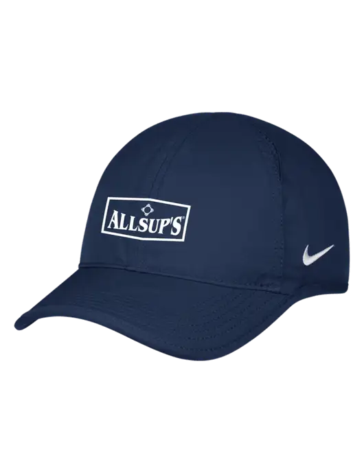 Nike Navy Featherlight Cap w/ALLSUP'S Logo