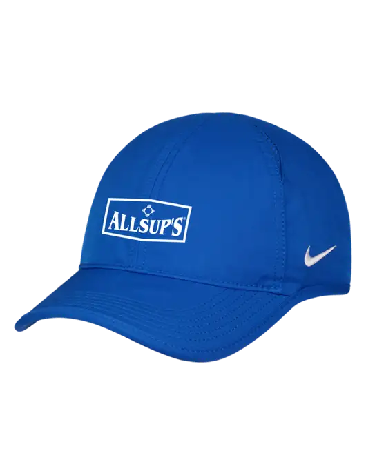 Nike Royal Featherlight Cap w/ALLSUP'S Logo