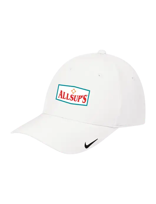 Nike White Dri-FIT Legacy Cap w/ALLSUP'S Logo
